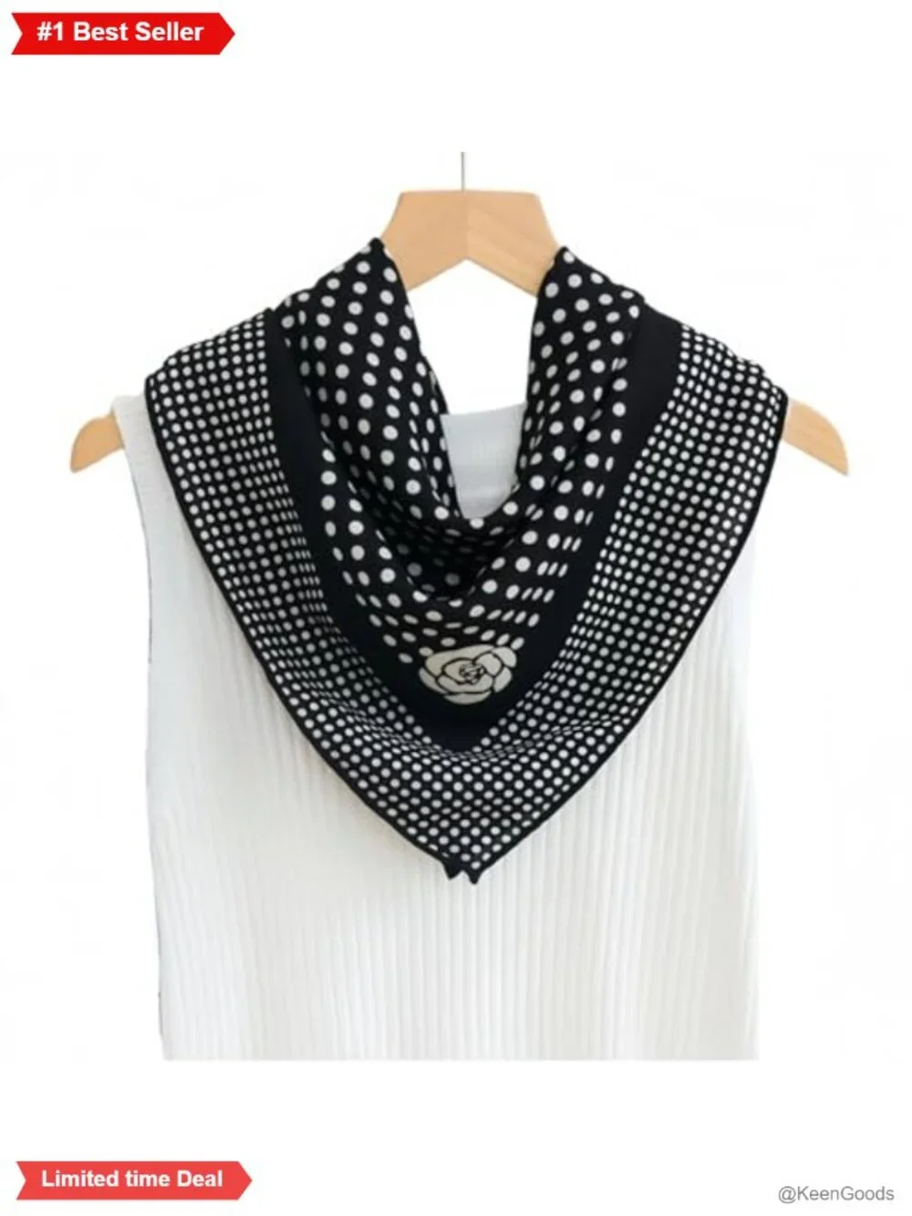 Silk-Wool Blend Square Scarf 26x26 Printed Reversible Neck Scarf Headscarf